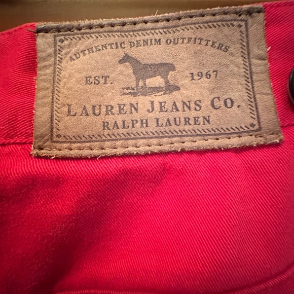 Ralph Lauren denim red jeans, 100% cotton women’s size 6. - Picture 6 of 10
